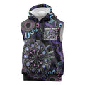 First Nations Darts NAIDOC 2026 Sleeveless Zip Hoodie Aboriginal Dot Art