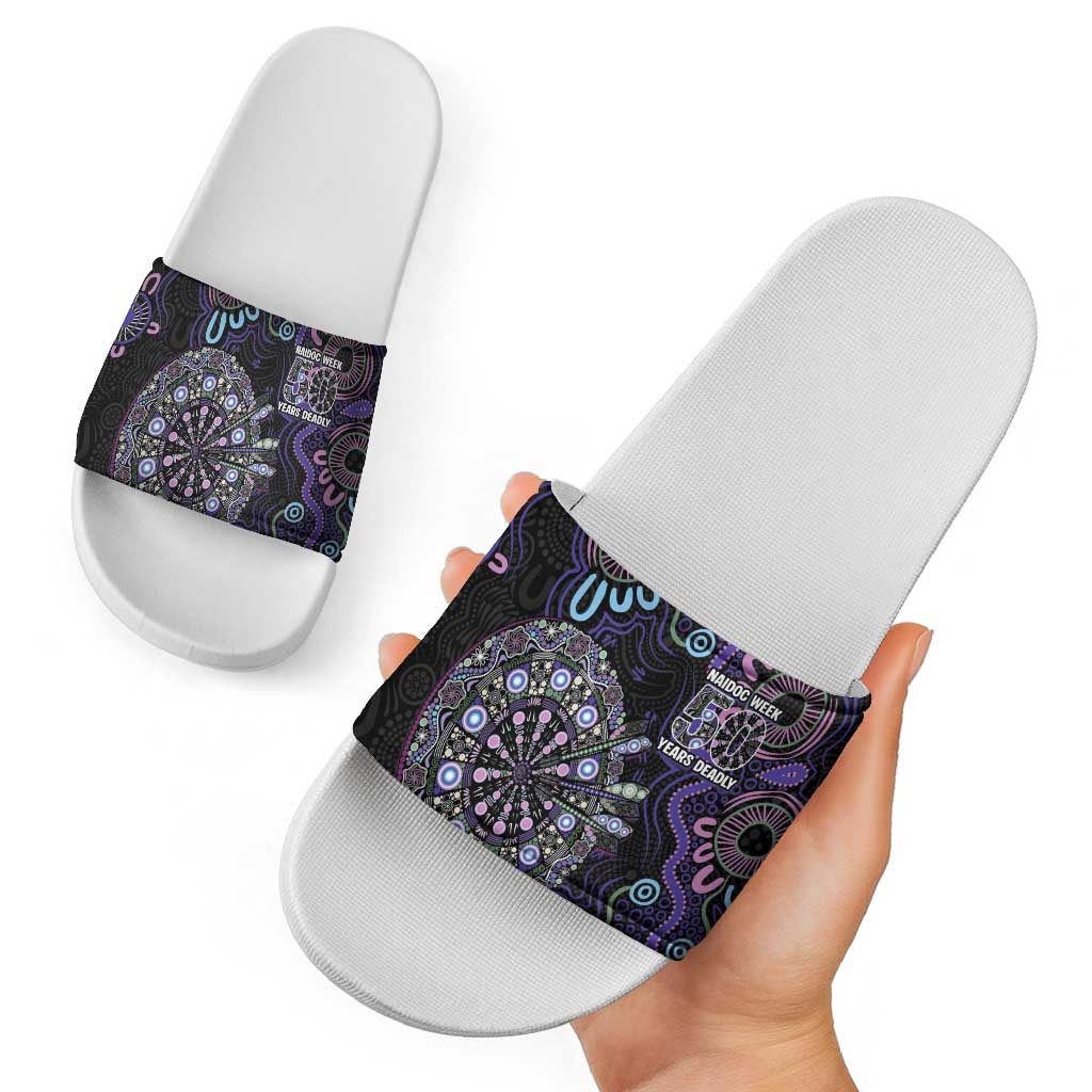 First Nations Darts NAIDOC 2026 Slide Sandals Aboriginal Dot Art