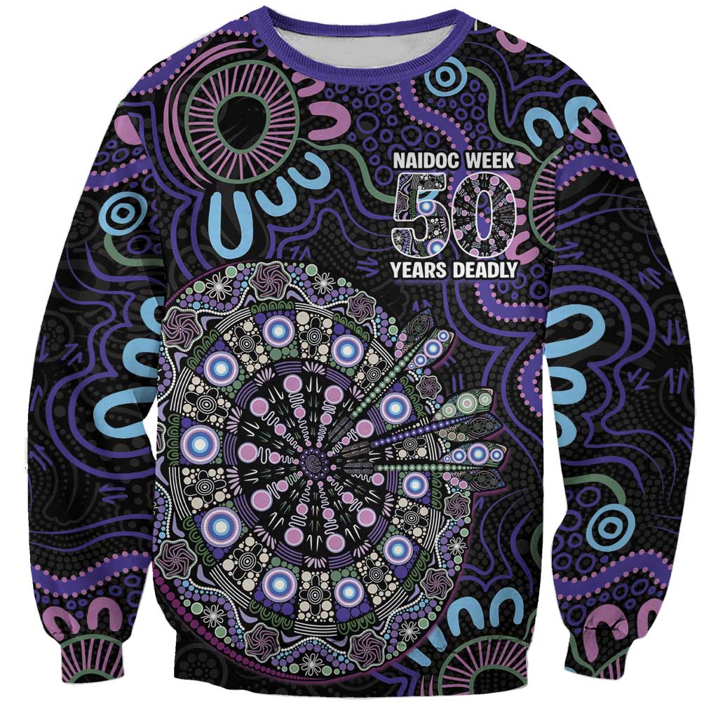 First Nations Darts NAIDOC 2026 Sweatshirt Aboriginal Dot Art