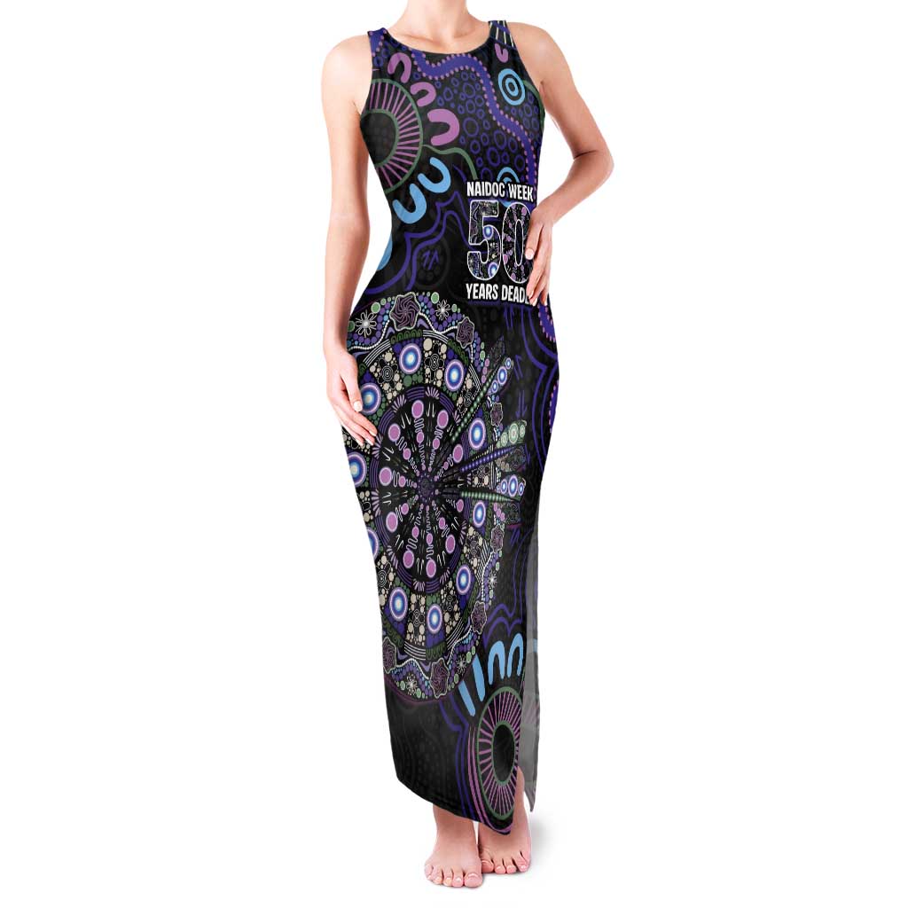 First Nations Darts NAIDOC 2026 Tank Maxi Dress Aboriginal Dot Art