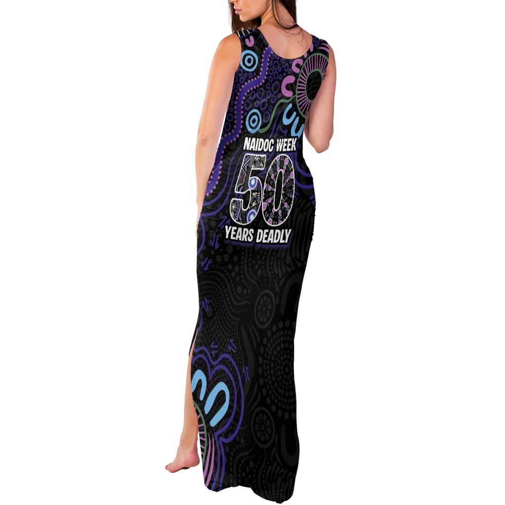 First Nations Darts NAIDOC 2026 Tank Maxi Dress Aboriginal Dot Art