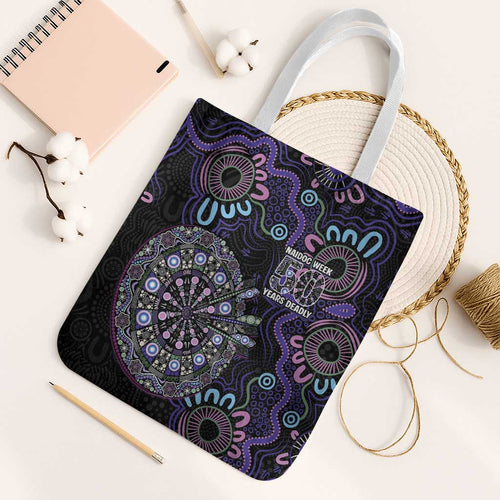 First Nations Darts NAIDOC 2026 Tote Bag Aboriginal Dot Art