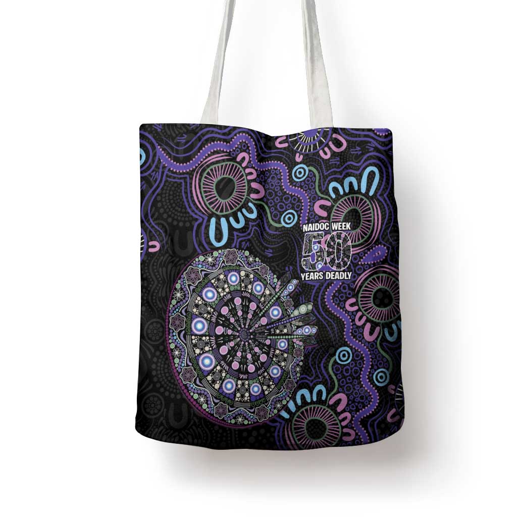 First Nations Darts NAIDOC 2026 Tote Bag Aboriginal Dot Art
