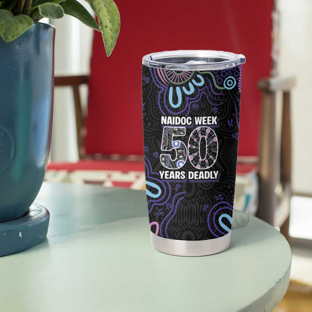 First Nations Darts NAIDOC 2026 Tumbler Cup Aboriginal Dot Art