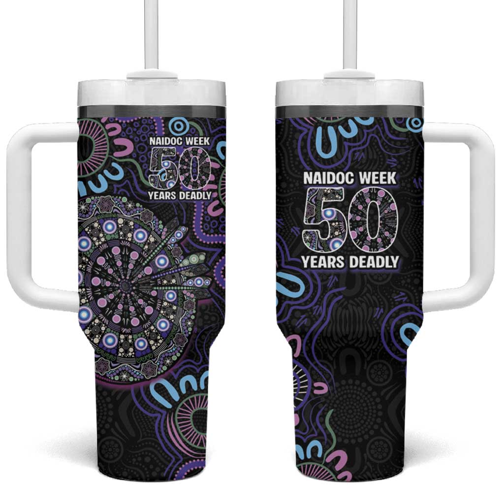 First Nations Darts NAIDOC 2026 Tumbler With Handle Aboriginal Dot Art