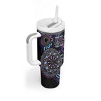 First Nations Darts NAIDOC 2026 Tumbler With Handle Aboriginal Dot Art