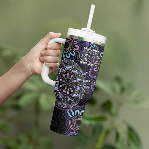 First Nations Darts NAIDOC 2026 Tumbler With Handle Aboriginal Dot Art