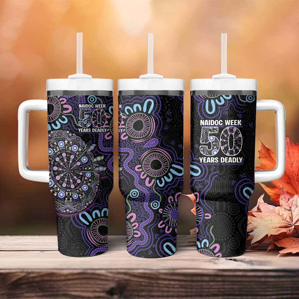 First Nations Darts NAIDOC 2026 Tumbler With Handle Aboriginal Dot Art