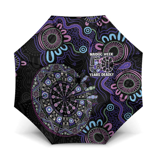 First Nations Darts NAIDOC 2026 Umbrella Aboriginal Dot Art