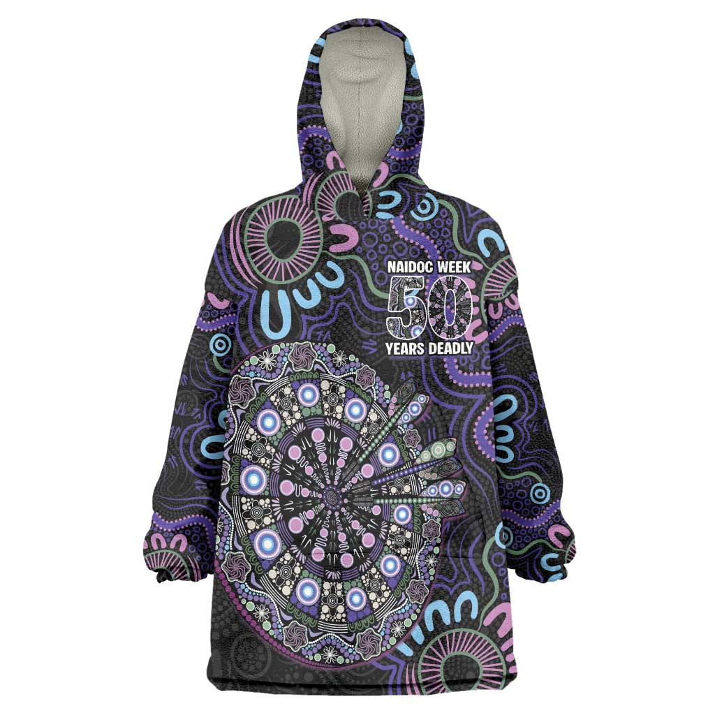 First Nations Darts NAIDOC 2026 Wearable Blanket Hoodie Aboriginal Dot Art