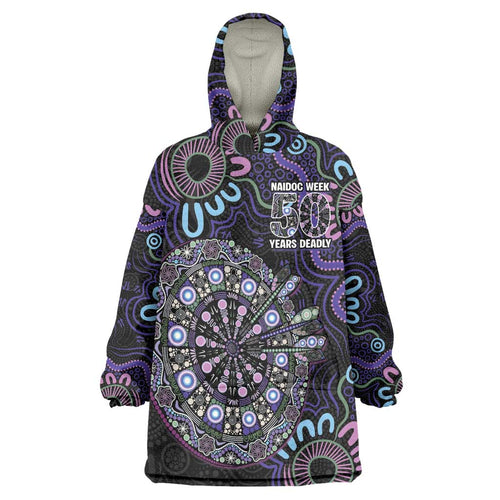 First Nations Darts NAIDOC 2026 Wearable Blanket Hoodie Aboriginal Dot Art