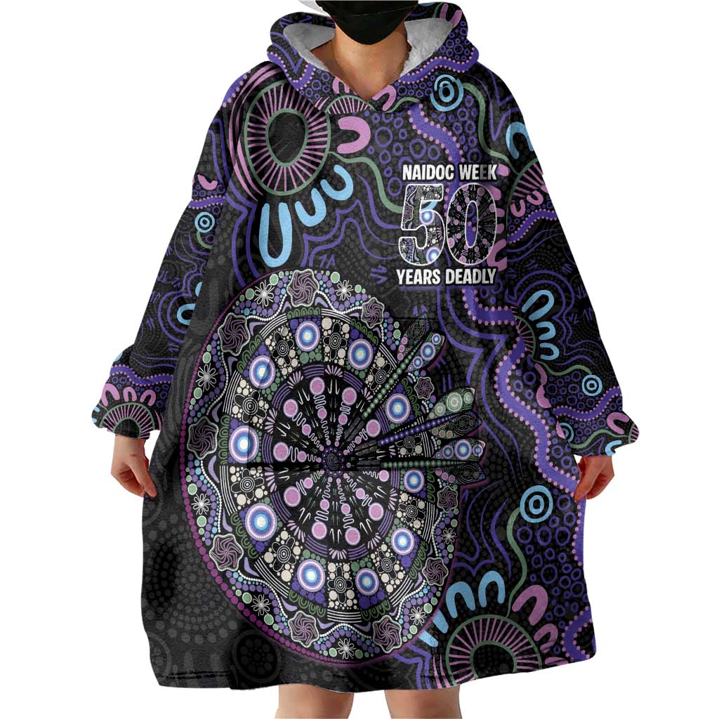 First Nations Darts NAIDOC 2026 Wearable Blanket Hoodie Aboriginal Dot Art