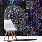 First Nations Darts NAIDOC 2026 Window Curtain Aboriginal Dot Art