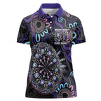 First Nations Darts NAIDOC 2026 Women Polo Shirt Aboriginal Dot Art