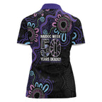 First Nations Darts NAIDOC 2026 Women Polo Shirt Aboriginal Dot Art