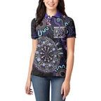 First Nations Darts NAIDOC 2026 Women Polo Shirt Aboriginal Dot Art