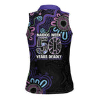 First Nations Darts NAIDOC 2026 Women Sleeveless Polo Shirt Aboriginal Dot Art