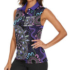 First Nations Darts NAIDOC 2026 Women Sleeveless Polo Shirt Aboriginal Dot Art
