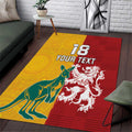Custom British Lions Australia Area Rug Unique Style - Aussie Hoodie