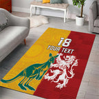 Custom British Lions Australia Area Rug Unique Style - Aussie Hoodie