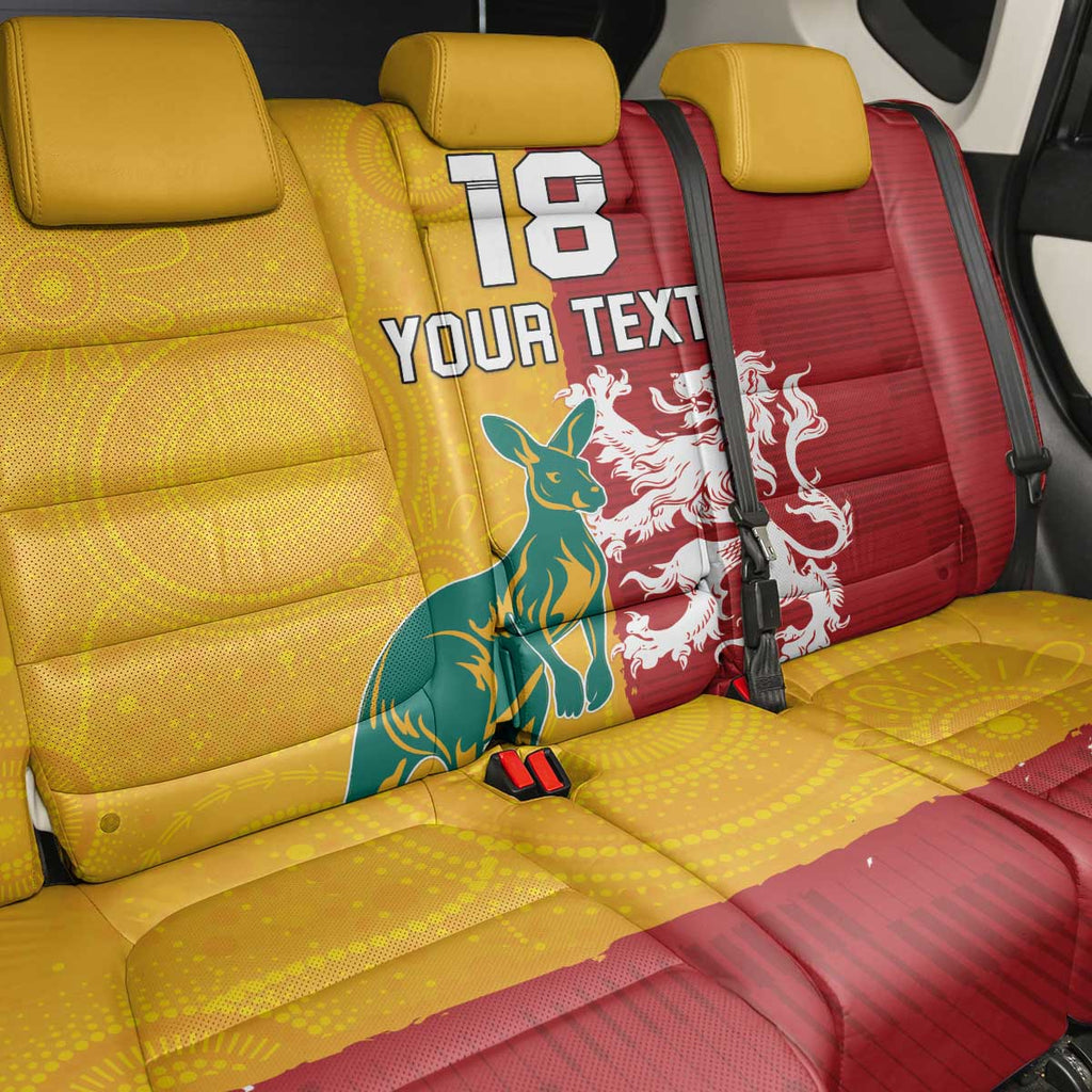 Custom British Lions Australia Back Car Seat Cover Unique Style - Aussie Hoodie