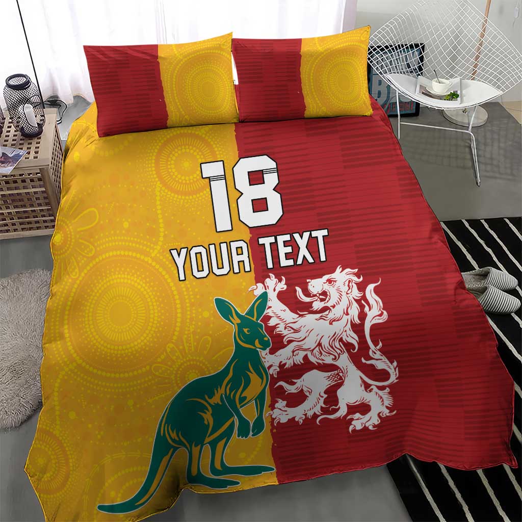 Custom British Lions Australia Bedding Set Unique Style - Aussie Hoodie