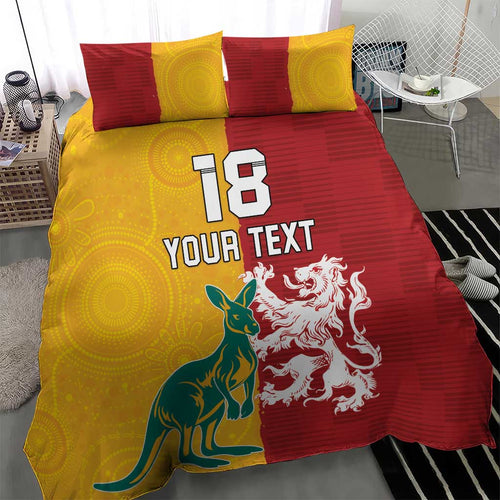 Custom British Lions Australia Bedding Set Unique Style - Aussie Hoodie