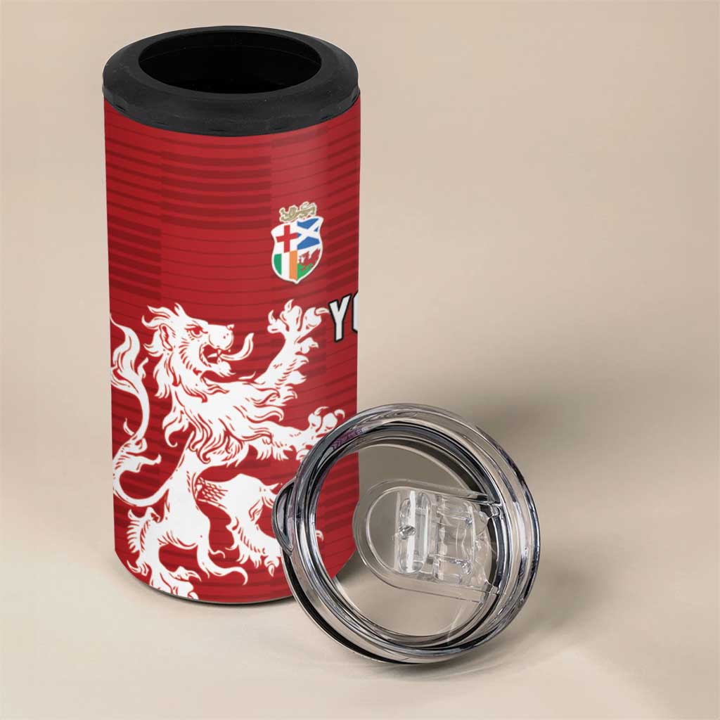 Custom British Lions Australia 4 in 1 Can Cooler Tumbler Unique Style - Aussie Hoodie