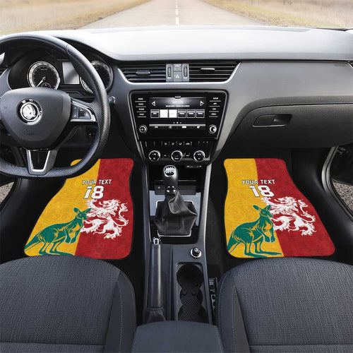 Custom British Lions Australia Car Mats Unique Style - Aussie Hoodie
