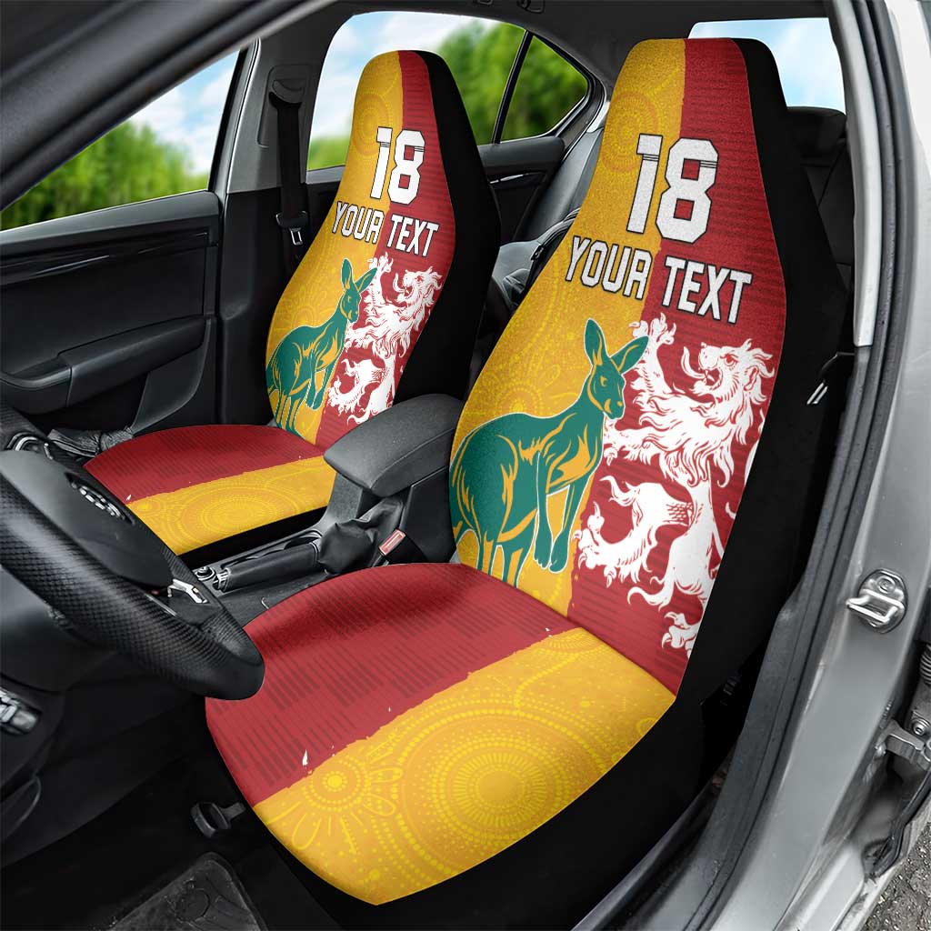 Custom British Lions Australia Car Seat Cover Unique Style - Aussie Hoodie