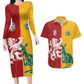 Custom British Lions Australia Couples Matching Long Sleeve Bodycon Dress and Hawaiian Shirt Unique Style - Aussie Hoodie