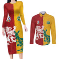 Custom British Lions Australia Couples Matching Long Sleeve Bodycon Dress and Long Sleeve Button Shirt Unique Style - Aussie Hoodie