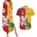 Custom British Lions Australia Couples Matching Summer Maxi Dress and Hawaiian Shirt Unique Style - Aussie Hoodie