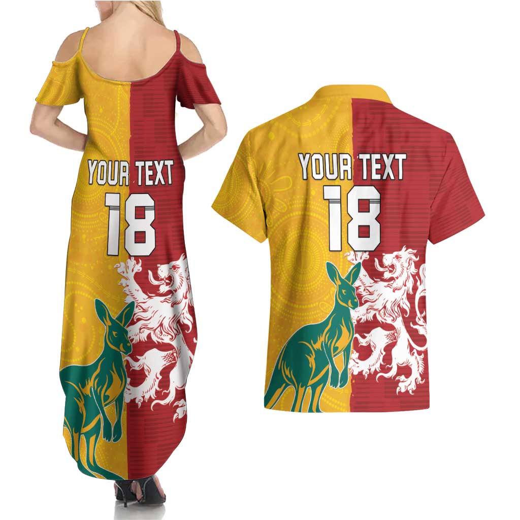 Custom British Lions Australia Couples Matching Summer Maxi Dress and Hawaiian Shirt Unique Style - Aussie Hoodie