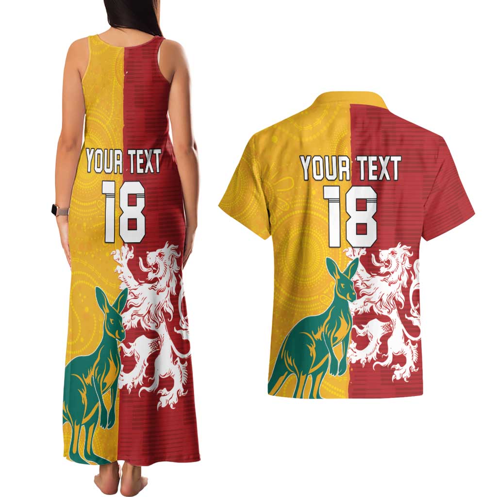 Custom British Lions Australia Couples Matching Tank Maxi Dress and Hawaiian Shirt Unique Style - Aussie Hoodie
