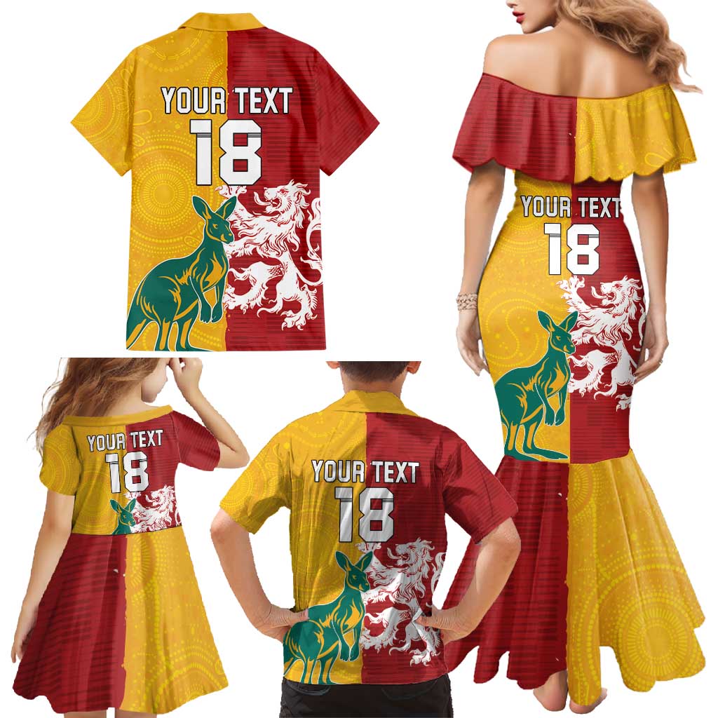 Custom British Lions Australia Family Matching Mermaid Dress and Hawaiian Shirt Unique Style - Aussie Hoodie