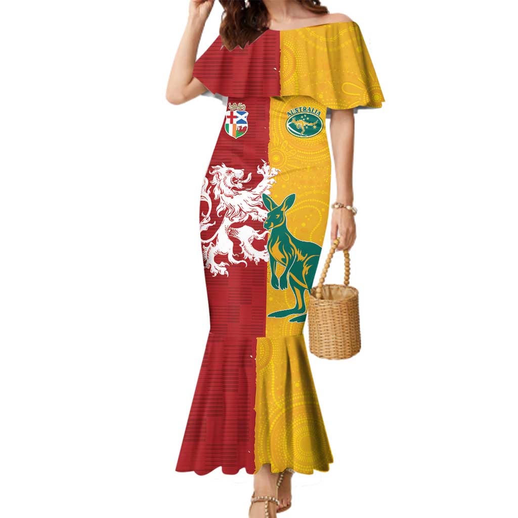 Custom British Lions Australia Family Matching Mermaid Dress and Hawaiian Shirt Unique Style - Aussie Hoodie