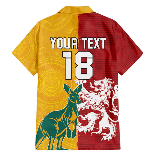 Custom British Lions Australia Family Matching Off The Shoulder Long Sleeve Dress and Hawaiian Shirt Unique Style - Aussie Hoodie