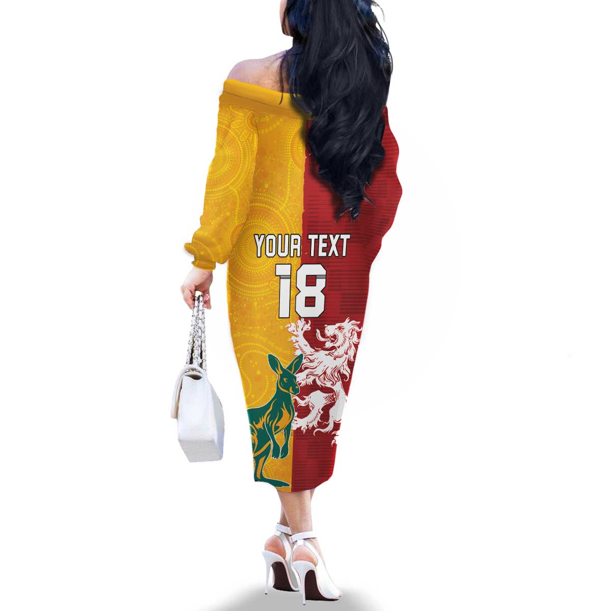 Custom British Lions Australia Family Matching Off The Shoulder Long Sleeve Dress and Hawaiian Shirt Unique Style - Aussie Hoodie