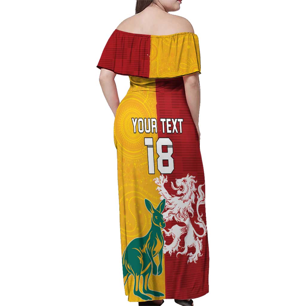 Custom British Lions Australia Family Matching Off Shoulder Maxi Dress and Hawaiian Shirt Unique Style - Aussie Hoodie