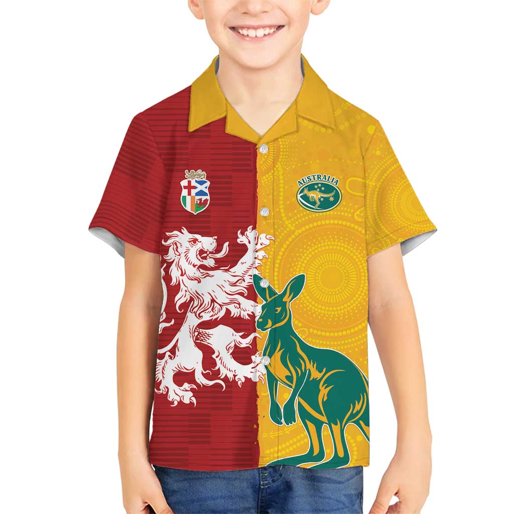 Custom British Lions Australia Family Matching Off Shoulder Maxi Dress and Hawaiian Shirt Unique Style - Aussie Hoodie