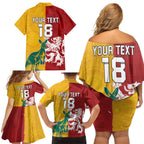 Custom British Lions Australia Family Matching Off Shoulder Short Dress and Hawaiian Shirt Unique Style - Aussie Hoodie
