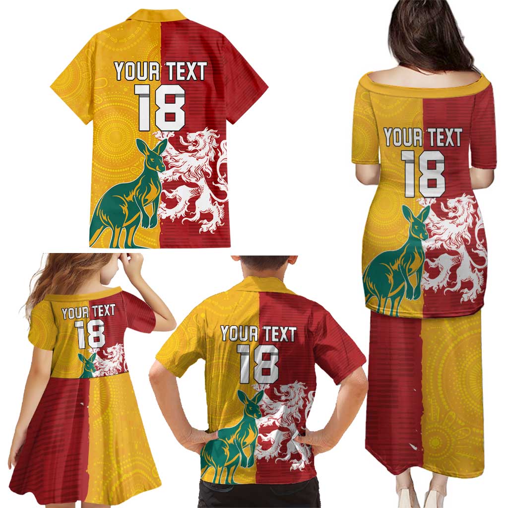 Custom British Lions Australia Family Matching Puletasi and Hawaiian Shirt Unique Style - Aussie Hoodie