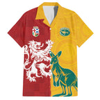 Custom British Lions Australia Family Matching Puletasi and Hawaiian Shirt Unique Style - Aussie Hoodie