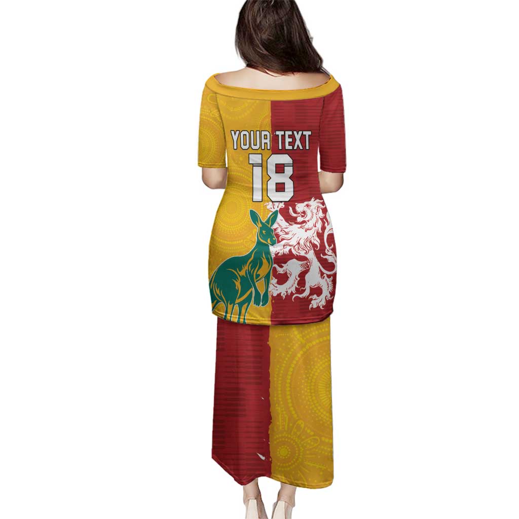 Custom British Lions Australia Family Matching Puletasi and Hawaiian Shirt Unique Style - Aussie Hoodie