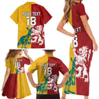 Custom British Lions Australia Family Matching Short Sleeve Bodycon Dress and Hawaiian Shirt Unique Style - Aussie Hoodie