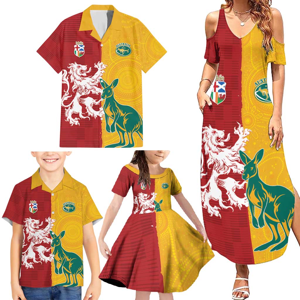 Custom British Lions Australia Family Matching Summer Maxi Dress and Hawaiian Shirt Unique Style - Aussie Hoodie