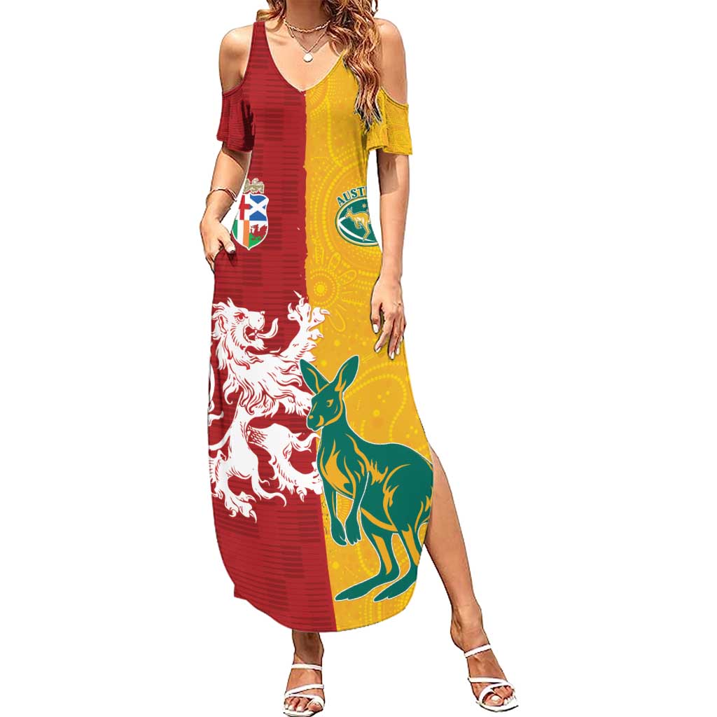 Custom British Lions Australia Family Matching Summer Maxi Dress and Hawaiian Shirt Unique Style - Aussie Hoodie