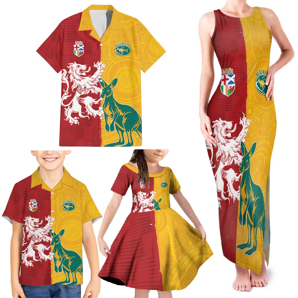 Custom British Lions Australia Family Matching Tank Maxi Dress and Hawaiian Shirt Unique Style - Aussie Hoodie