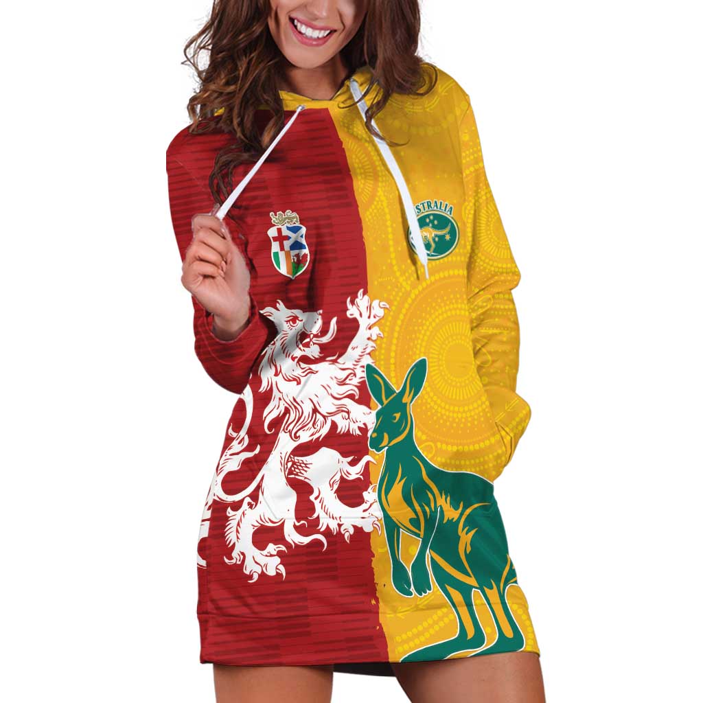 Custom British Lions Australia Hoodie Dress Unique Style - Aussie Hoodie